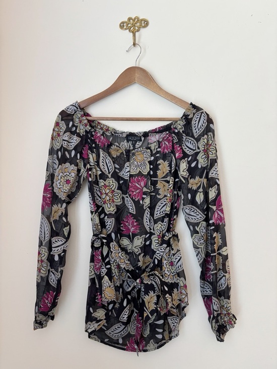 rag & bone Tops - Rag & Bone Sierra Floral Off Shoulder Belted Top Medium Summer Luxury